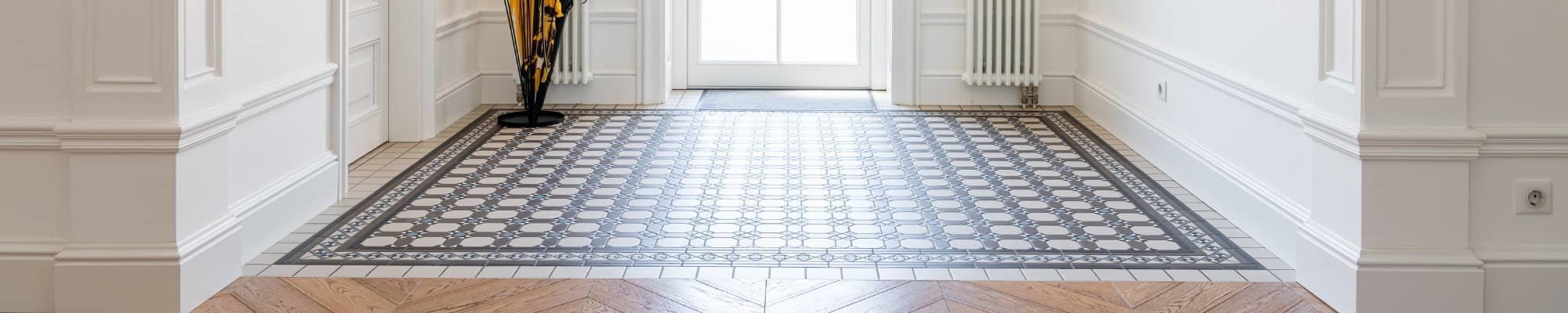 geometrical patterned tile entranceway | Northern Colorado | 970-352-7251 |